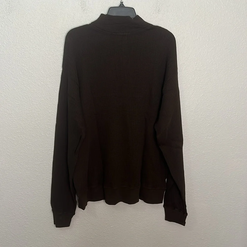Cotton Citizen Cooper Half Zip Espresso NWT